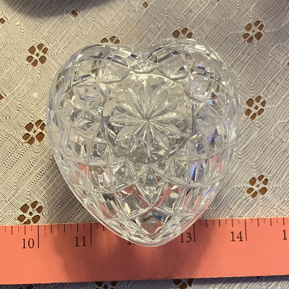 Crystal Heart-Shaped Trinket Box